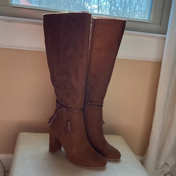 LC Lauren Conrad Rootbeer Women's Knee-High Boots *Wide Calf* - Picture 2 of 6